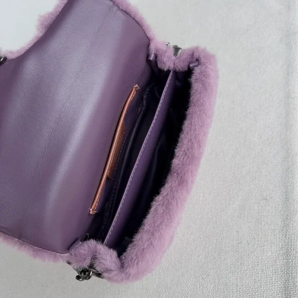 Coach Lavender Fur Shoulder Bag - Picture 3 of 4